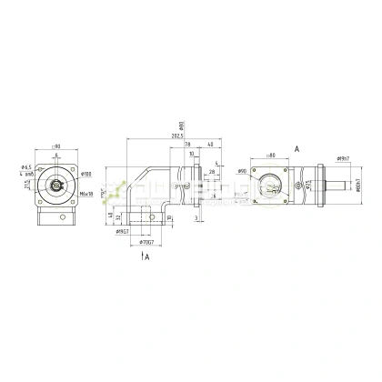 Редуктор планетарный угловой 80WPLF20K-19S 46 753 Редуктор планетарный угловой 80WPLF20K-19S фото