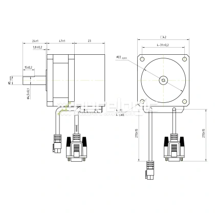 Двигатель шаговый с энкодером CS-M21706 5 880 Двигатель шаговый с энкодером CS-M21706 фото