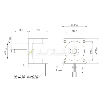Двигатель шаговый FL42STH38-1684B 2 198 Двигатель шаговый FL42STH38-1684B фото