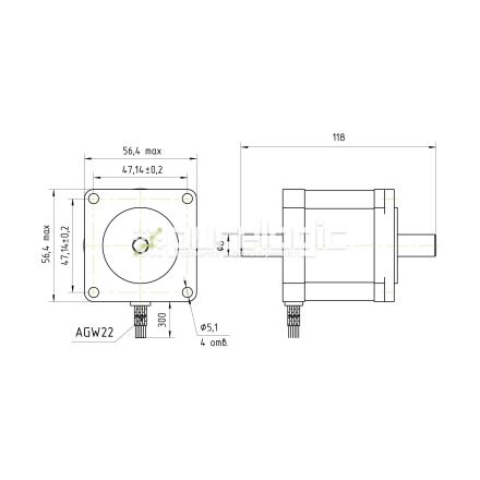 Двигатель шаговый PL57HD76-D8 фото