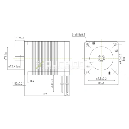 Бесколлекторный двигатель FL86BLS125 фото