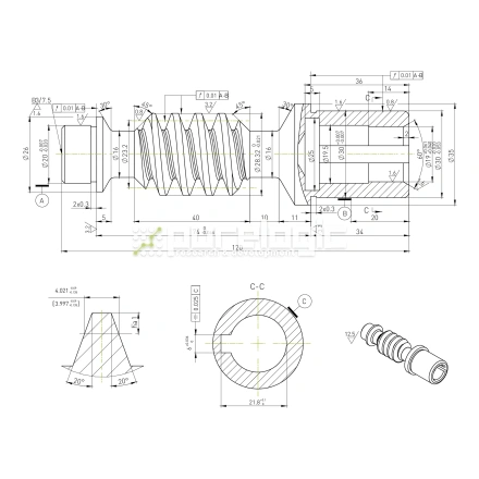Червячный винт W5030-19 фото