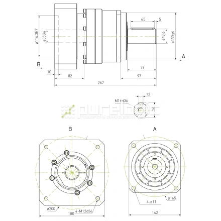 Редуктор планетарный прецизионный 142VRB10K-S40-P0 фото
