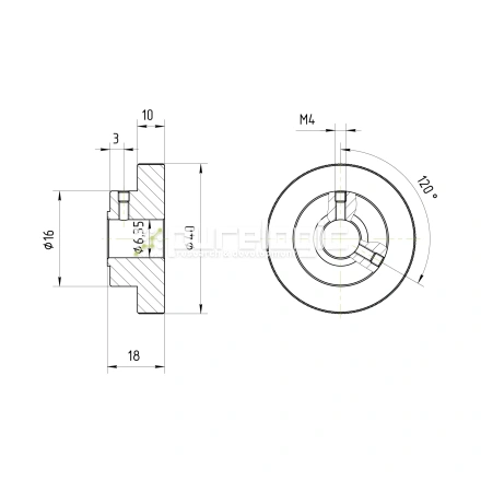 Рукоятка H3512-6.35 фото