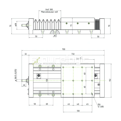 Модуль линейного перемещения PLLM-61H-05380 94 323 Модуль линейного перемещения PLLM-61H-05380 фото