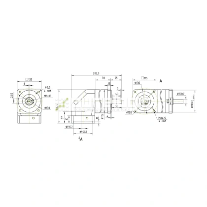 Редуктор планетарный угловой 90WPLF20K-19S 46 753 Редуктор планетарный угловой 90WPLF20K-19S фото