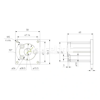 Крепление двигателя CCM-M57L36-M5 фото