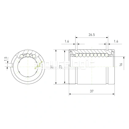 Втулка шариковая LM16-AJ 235 Втулка шариковая LM16-AJ фото