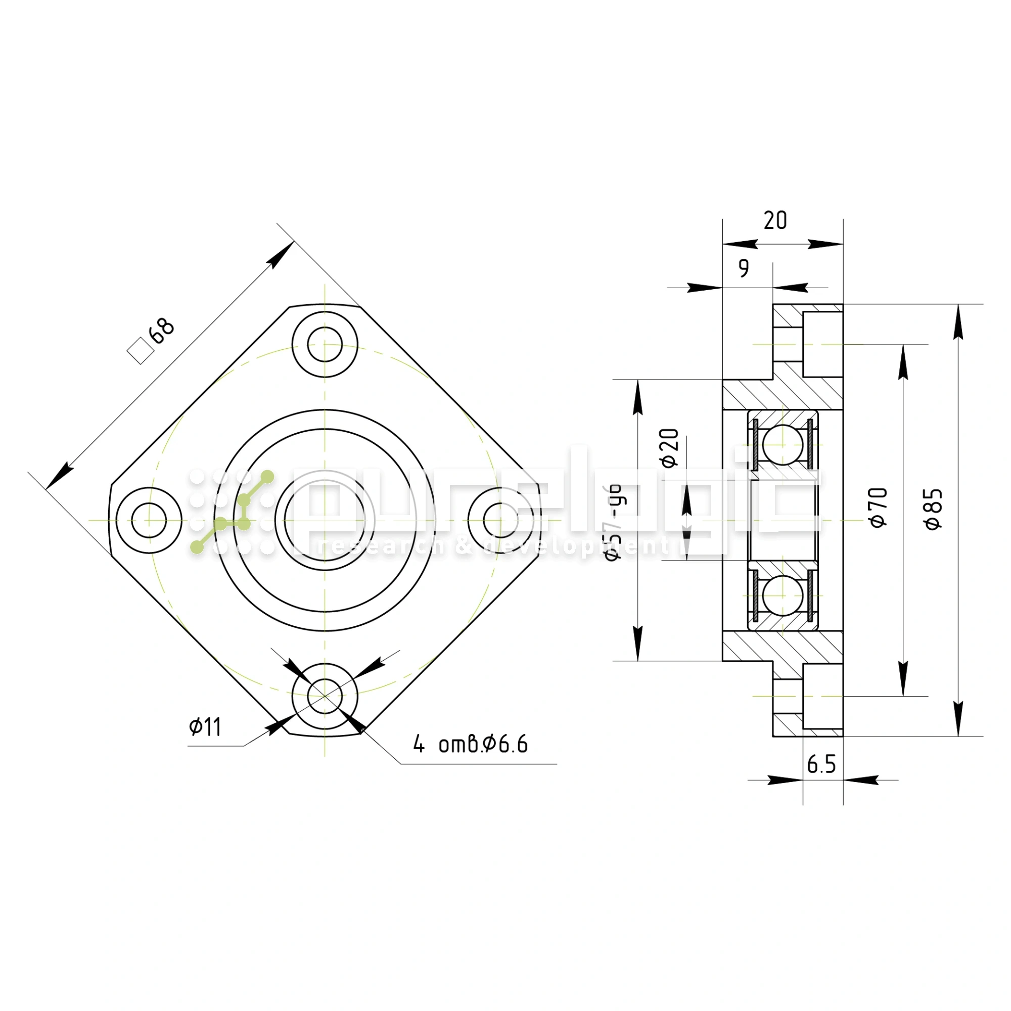 Опора ШВП BSS FF20-C7 2 257 Опора ШВП BSS FF20-C7 фото