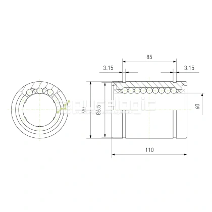 Втулка шариковая LM60 4 179 Втулка шариковая LM60 фото