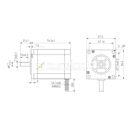 Двигатель шаговый биполярный 57CM23 фото