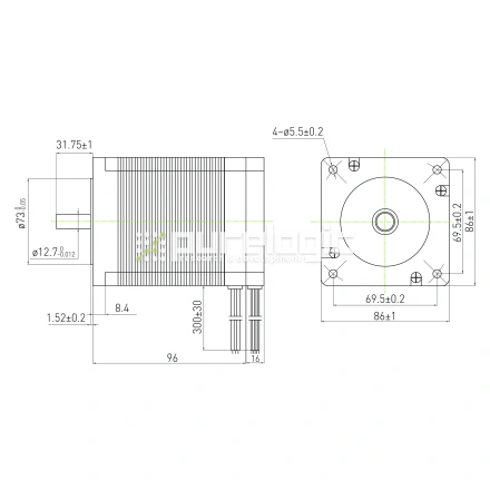 Бесколлекторный двигатель FL86BLS98 фото