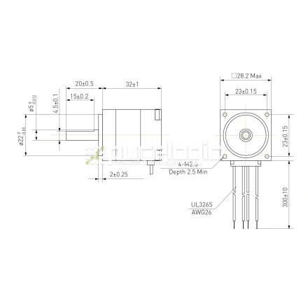 Двигатель шаговый биполярный 28CM006 фото