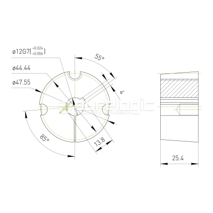 Втулка тапербуш 1210-12 фото