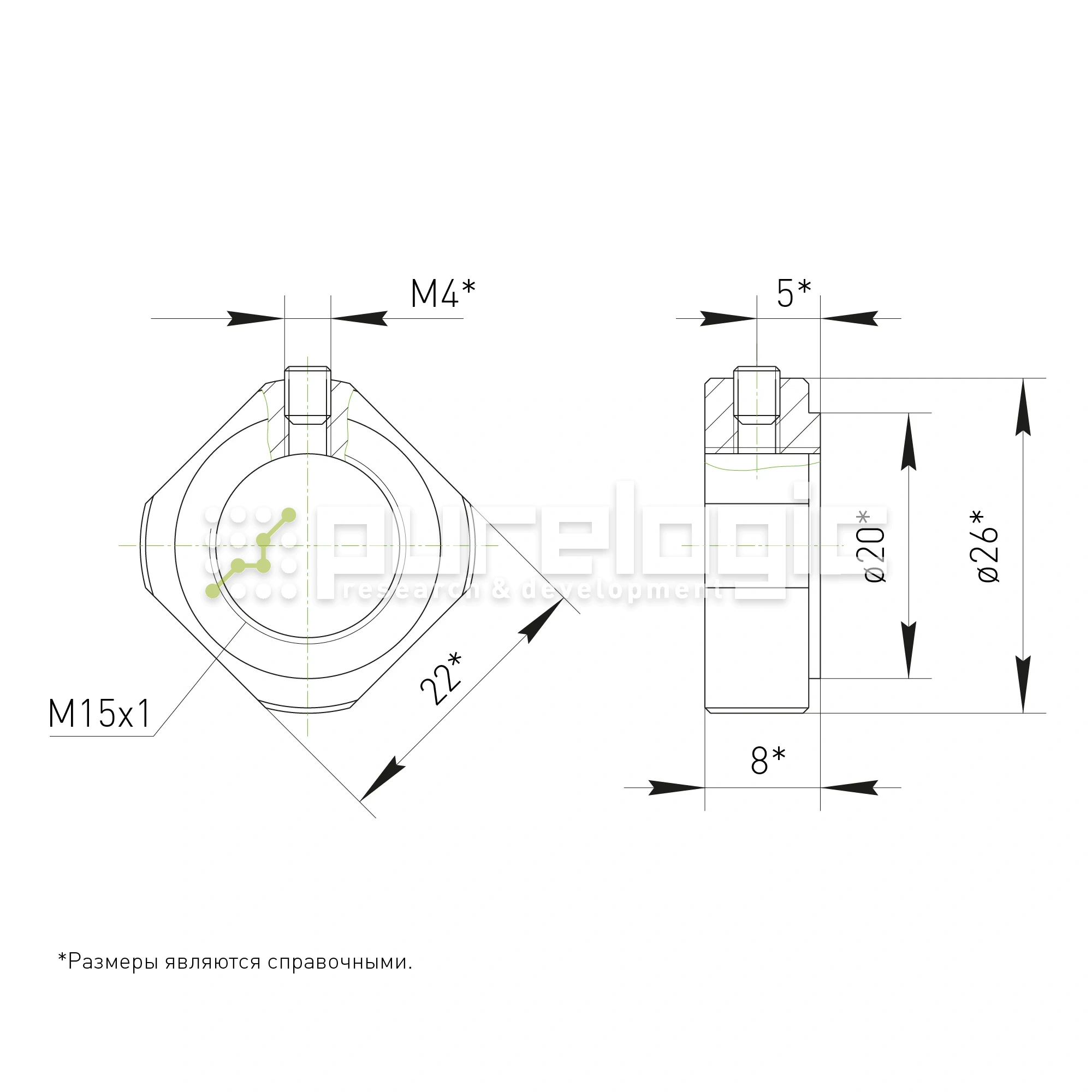 Стопорная гайка BS-M15x1 151 Стопорная гайка BS-M15x1 фото
