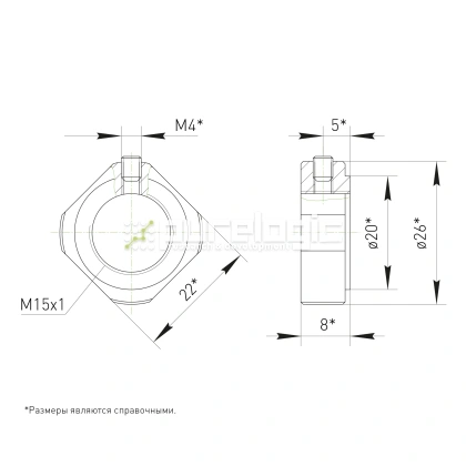 Стопорная гайка BS-M15x1 151 Стопорная гайка BS-M15x1 фото
