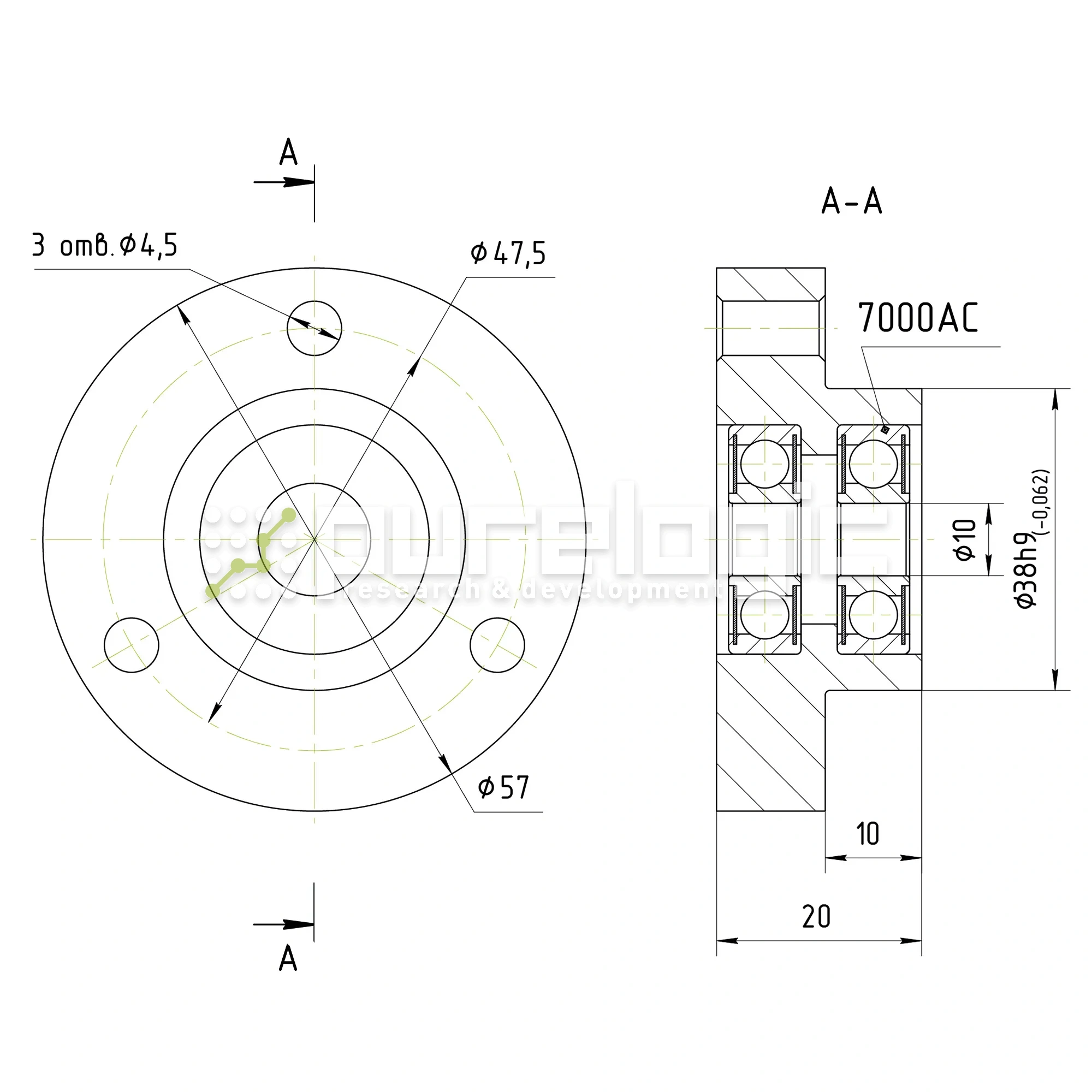Опора винта PL-FK-10 3 117 Опора винта PL-FK-10 фото