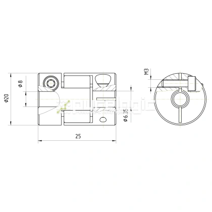 Муфта соединительная BF-2025-6.35-8 972 Муфта соединительная BF-2025-6.35-8 фото