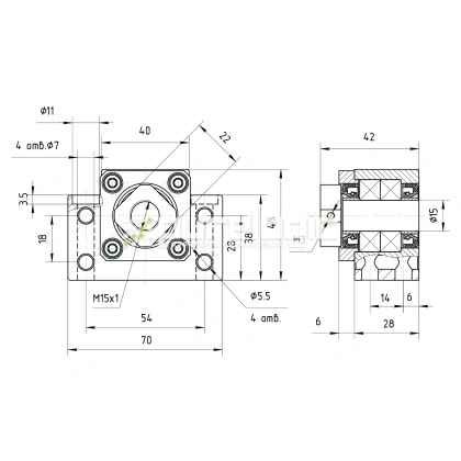 Опора ШВП подшипниковая BK15 2 442 Опора ШВП подшипниковая BK15 фото