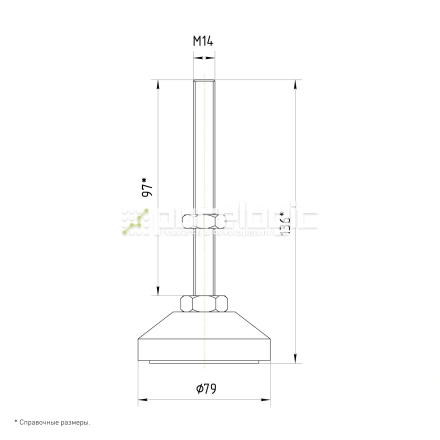 Виброопора DJG80-M14*100 фото