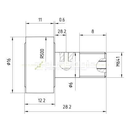 Ролик на игольчатом подшипнике KR16 фото