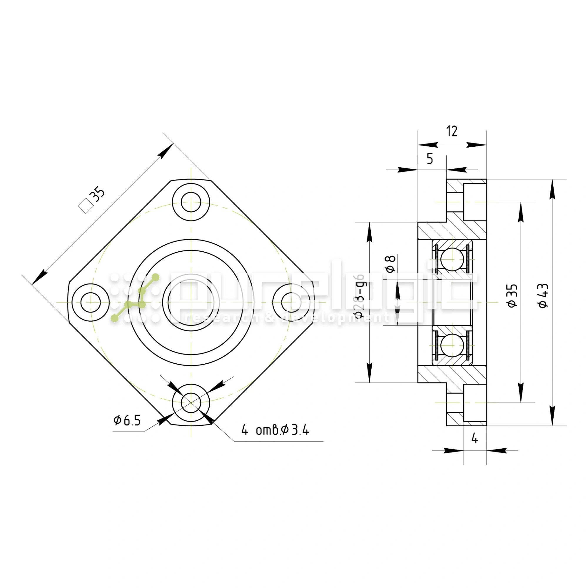 Опора ШВП BSS FF10-C7 1 934 Опора ШВП BSS FF10-C7 фото