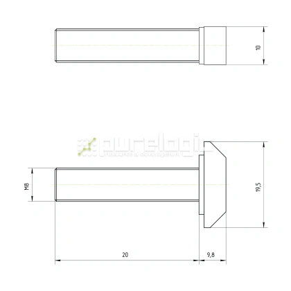 Болт Т-образный 45TS8x20 15 Болт Т-образный 45TS8x20 фото