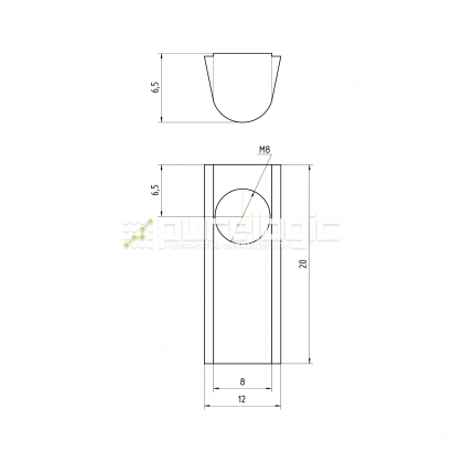 Гайка Т-образная 30TH8 27 Гайка Т-образная 30TH8 фото