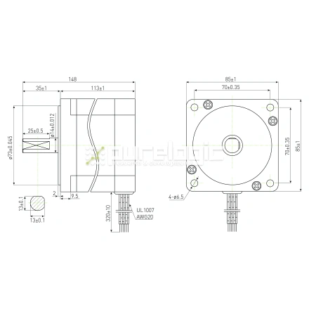 Двигатель шаговый PL86H113-D14 фото