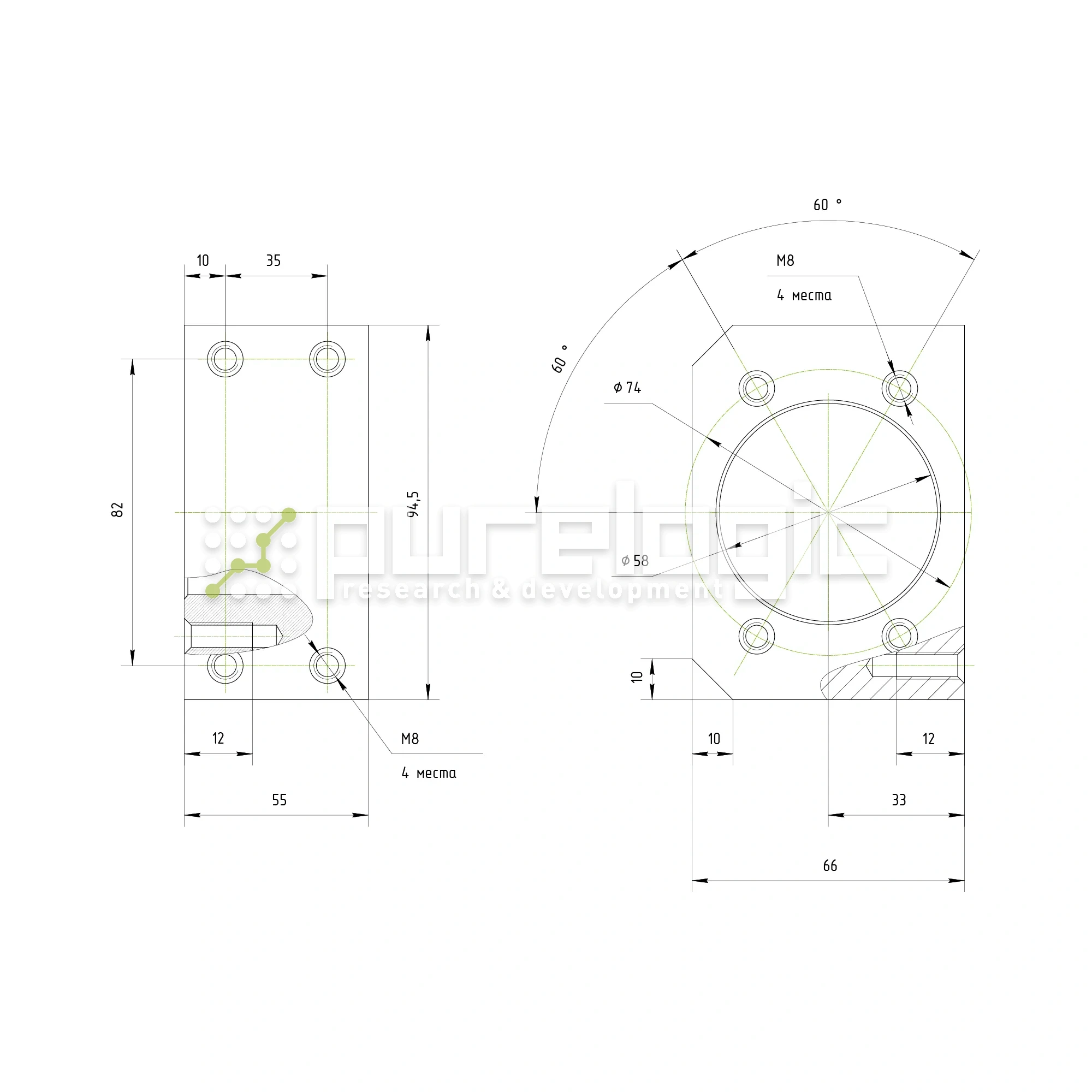 Держатель гайки ШВП BSG3232 1 765 Держатель гайки ШВП BSG3232 фото