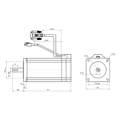 Двигатель шаговый с энкодером CS-M23485