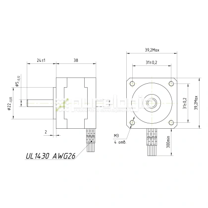 Двигатель шаговый FL39ST38-0504B фото