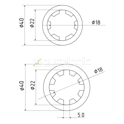 Шлицевая втулка SN-18x22 фото