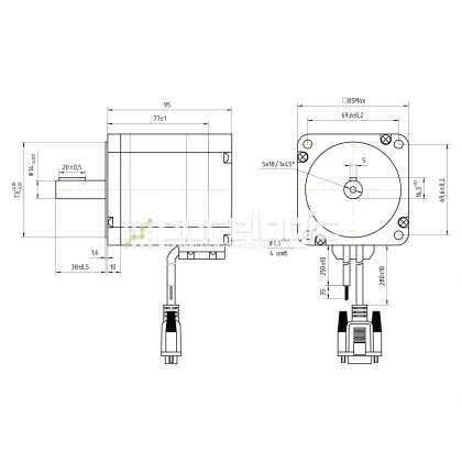 Двигатель шаговый с энкодером PL86H8401-D14-1K 15 728 Двигатель шаговый с энкодером PL86H8401-D14-1K фото