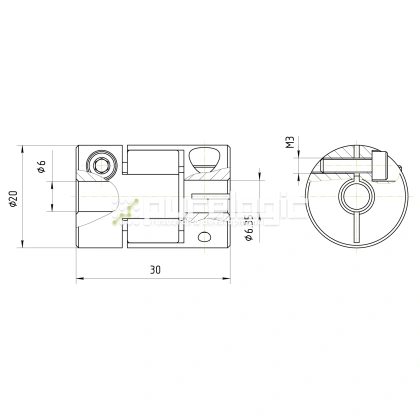 Муфта соединительная BF-20-6.35-6 1 023 Муфта соединительная BF-20-6.35-6 фото