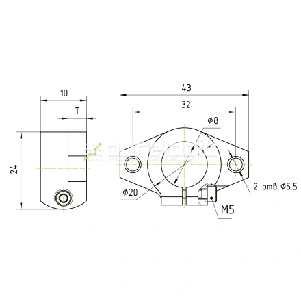 Держатель вала SHF8 фото