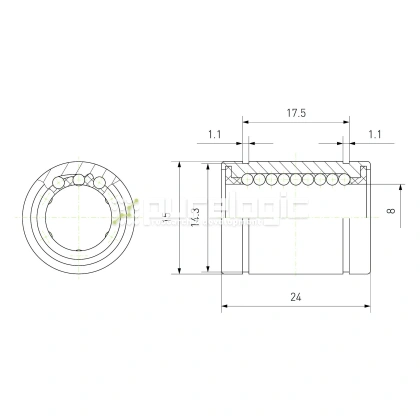 Втулка шариковая LM8 118 Втулка шариковая LM8 фото
