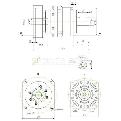 Редуктор планетарный прецизионный 115VRB20K-S32-P0 89 966 Редуктор планетарный прецизионный 115VRB20K-S32-P0 фото