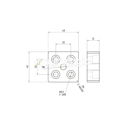 Пластина 4040ESGJ-M8 фото