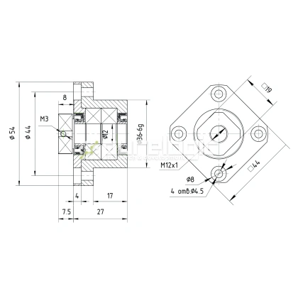 Опора ШВП подшипниковая FK12 2 023 Опора ШВП подшипниковая FK12 фото