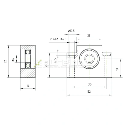 Опора ШВП подшипниковая BF6-C5 фото