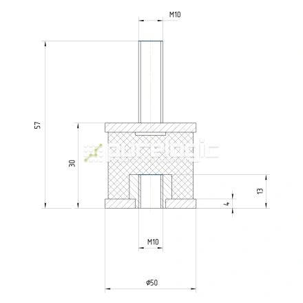 Виброопора BS5030-M10 фото