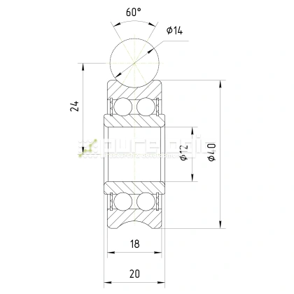 Опорный ролик LFR5201-14NPP 1 246 Опорный ролик LFR5201-14NPP фото