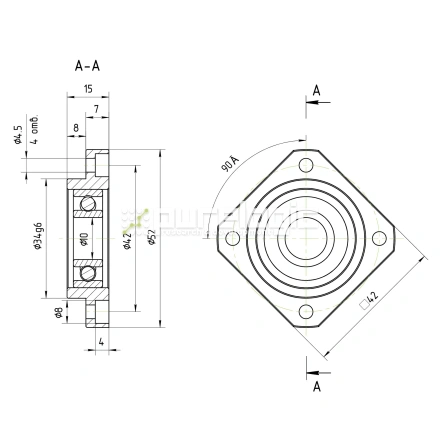 Опора ШВП Hiwin FF12-C5 фото