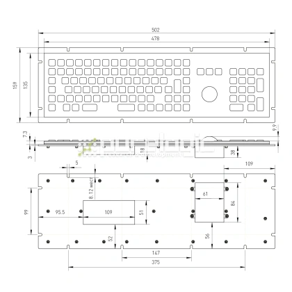 Промышленная клавиатура CT-KB03-108RMU 42 758 Промышленная клавиатура CT-KB03-108RMU фото