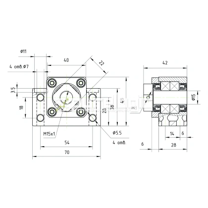 Опора ШВП подшипниковая BK15-C5 фото