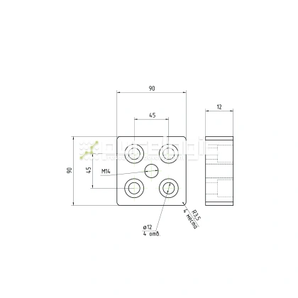 Пластина 9090EGJ-M14 фото