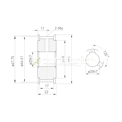 Шкив зубчатый BSY-30-5M-15-A-N20 1 337 Шкив зубчатый BSY-30-5M-15-A-N20 фото