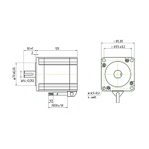 Двигатель шаговый трехфазный 3PL86H125-D14