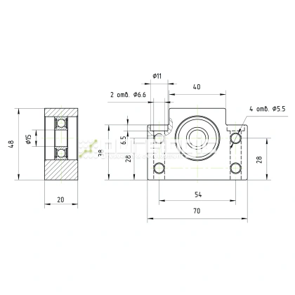 Опора ШВП подшипниковая BF15-C5 фото